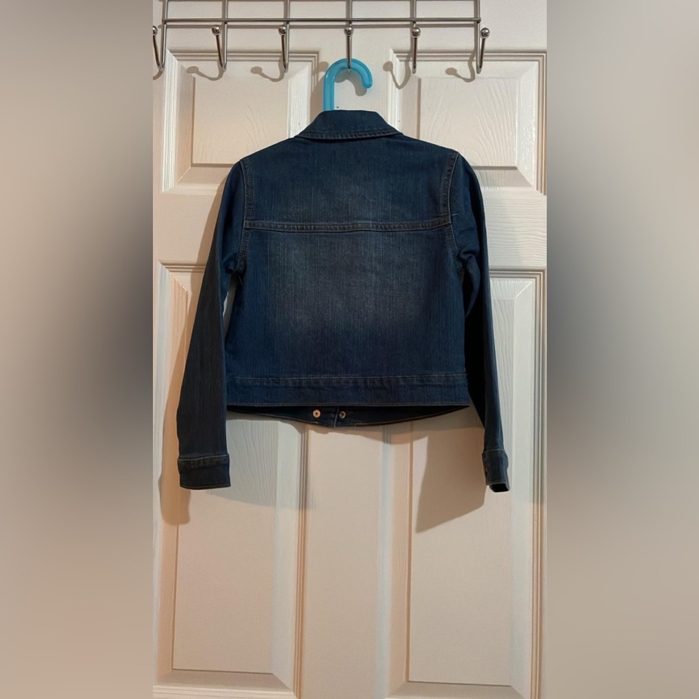 (Z) The Children’s Place Girl's Long Sleeve Denim Jean Blue Jacket, 5/6 - Picture 2 of 4